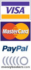 VISA / Mastercard / PayPal / Moneybookers